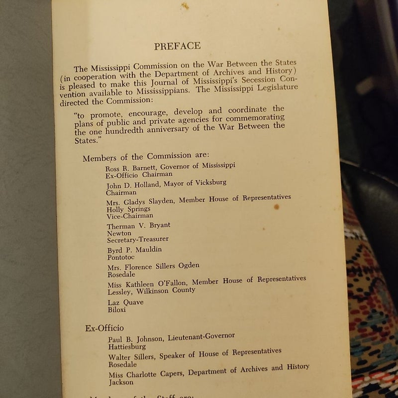 Journal of the Mississippi Secession Convention