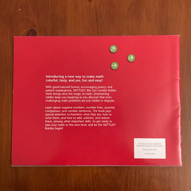 Skittles Bite Size Candies Riddles Math by Barbara Barbieri McGrath