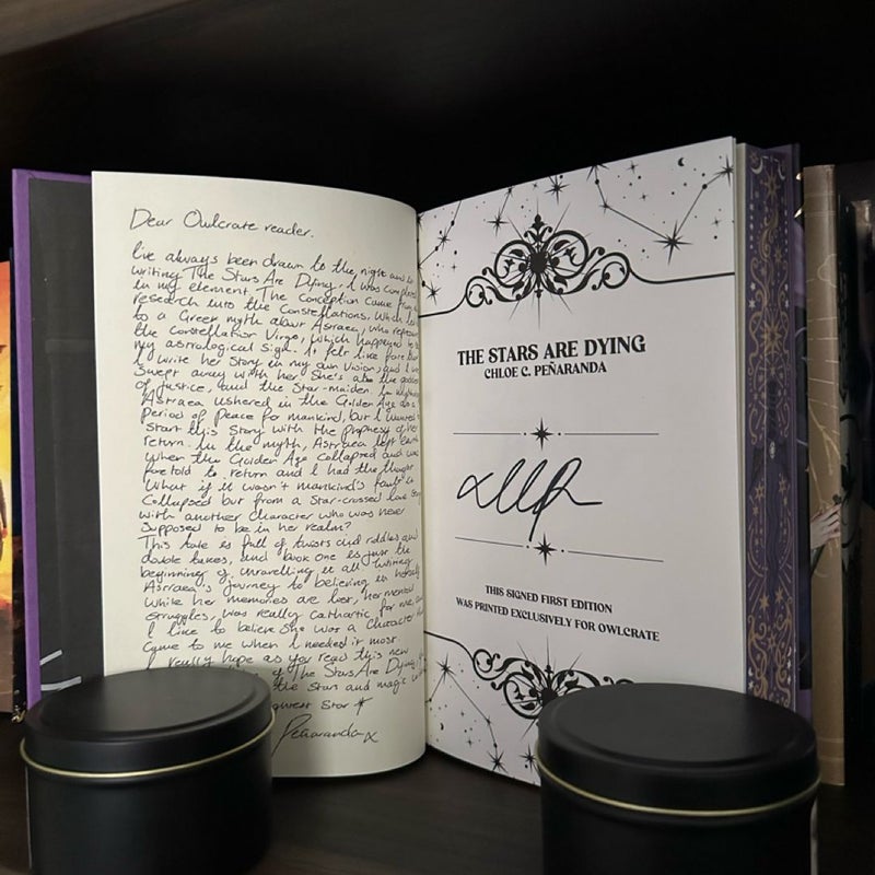 The Stars are Dying Owlcrate Signed First Edition