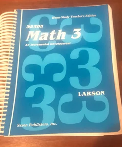 Saxon Math 3 Teacher’s Edition