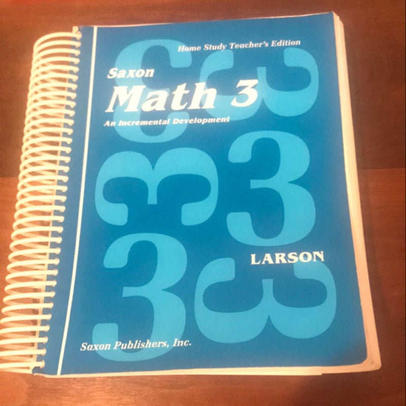 Saxon Math 3 Teacher’s Edition