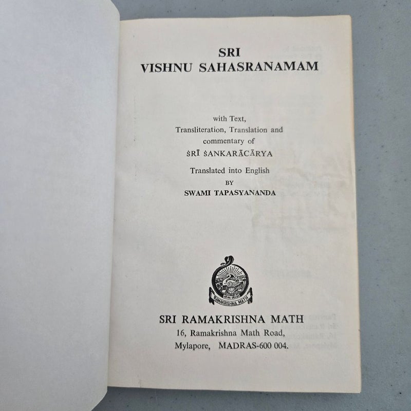 Sri Visnu Sahasranamam