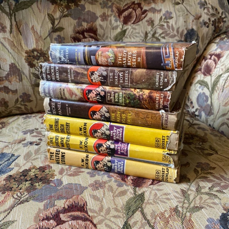 vintage hardy boys book bundle