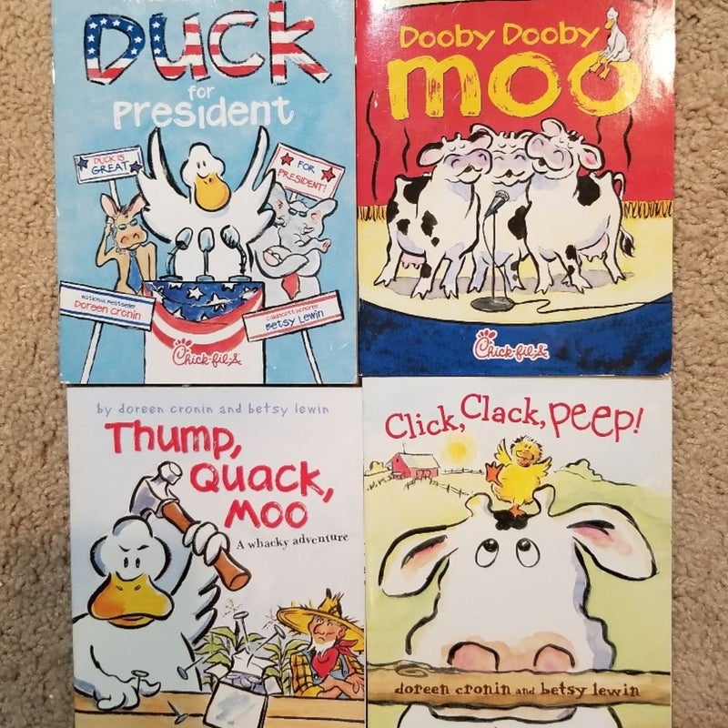 Lot of Doreen Cronin and Betsy Lewin Chick Fil A books