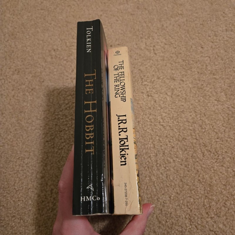 The Fellowship of the Ring and The Hobbitt 2 book set 