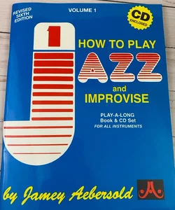 Jamey Play A Long Vol 1 How To Play Jazz and Improvise Book & CD Unused