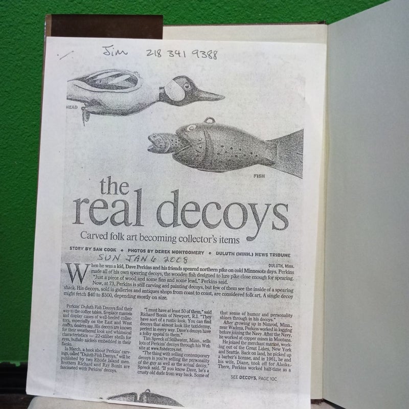 Signed - Duluth Fish Decoys by David E. Perkins