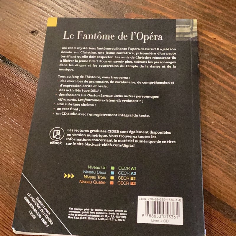 Le Fantome de l’Opera French workbook