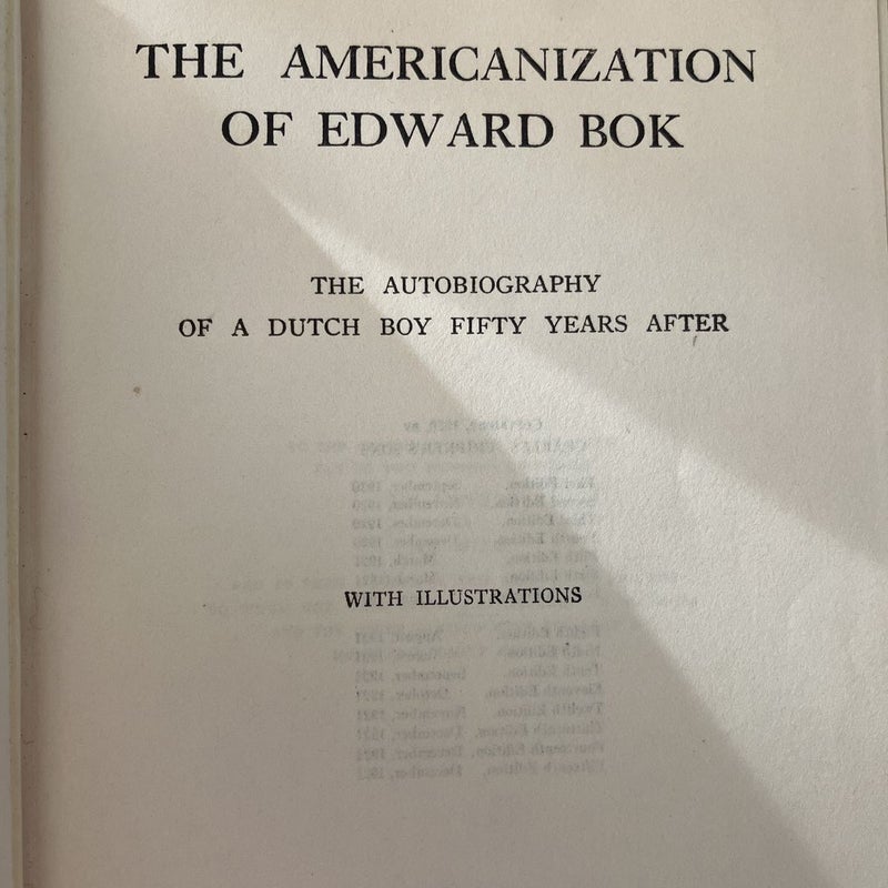 The Americanization of Edward Bok