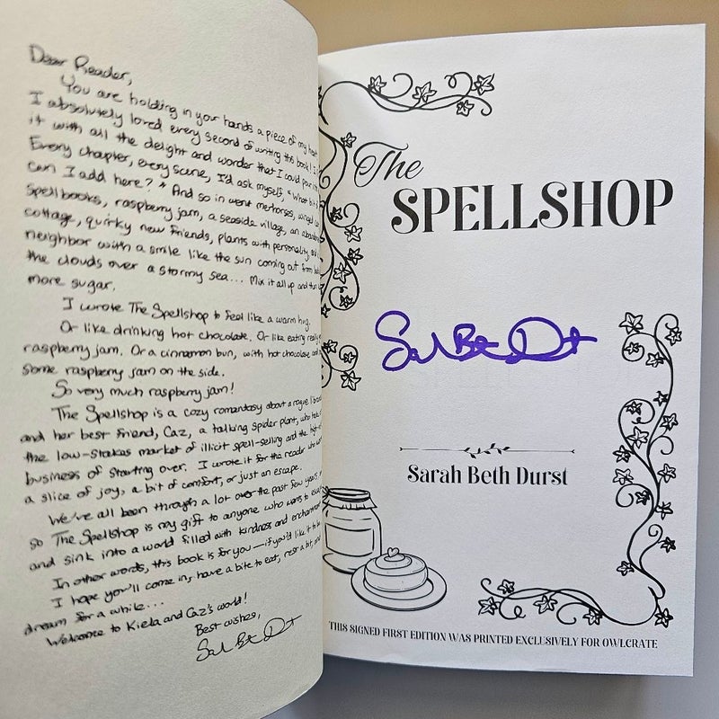 The Spellshop Signed Owlcrate Exclusive First Edition