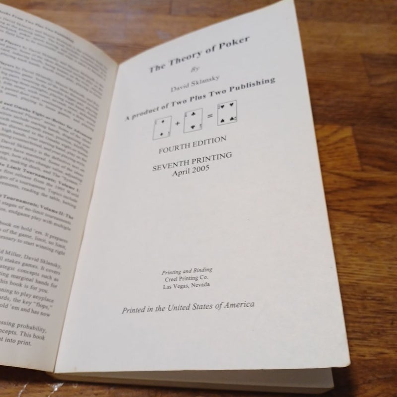 The Theory of Poker