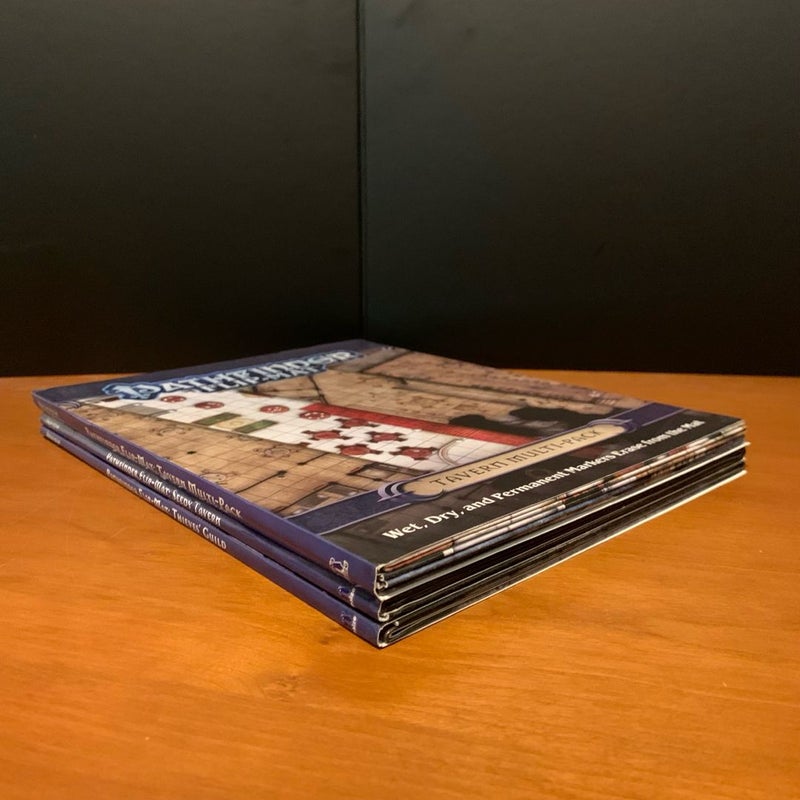 Pathfinder Flip-Mat Lot: Tavern Multi-Pack, Seedy Tavern, Thieves' Guild Open VG
