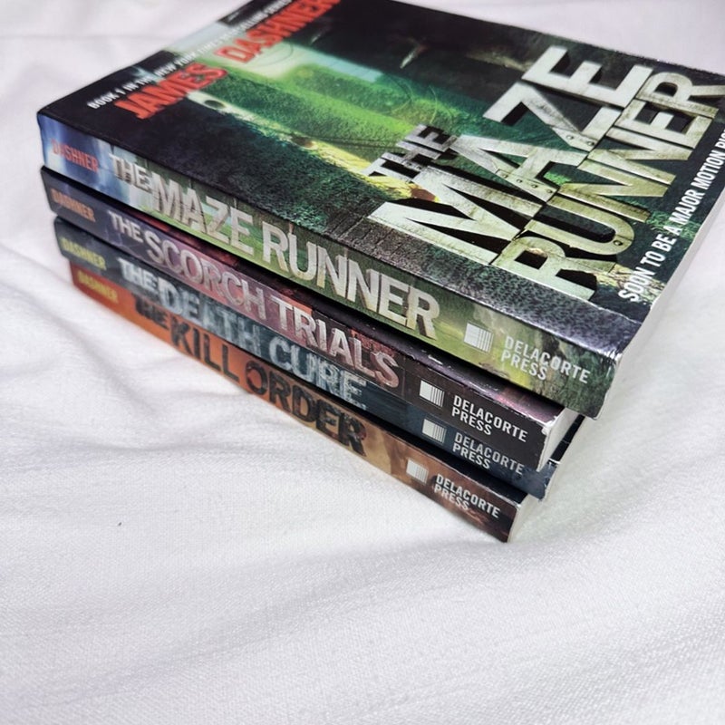 The Maze Runner (books 1-4) by James Dashner, Paperback