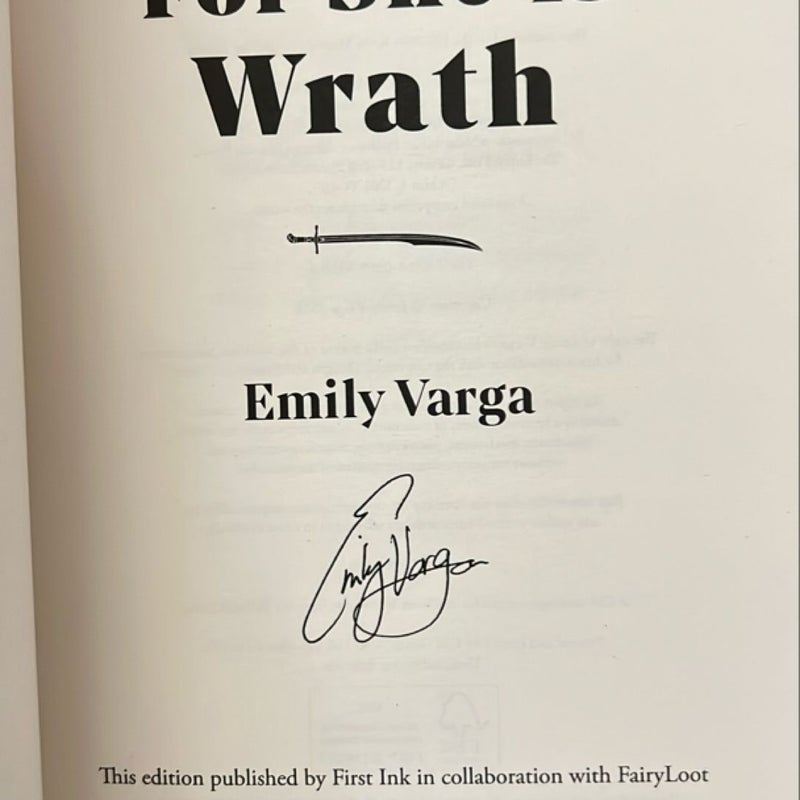 For She is Wrath (Fairyloot Signed Edition) 