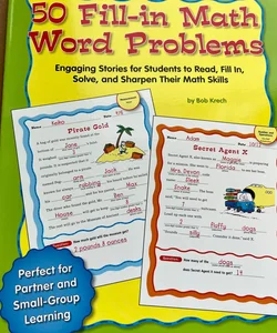 NEW Scholastic 50 Fill-In Math Word Problems GR 2-3