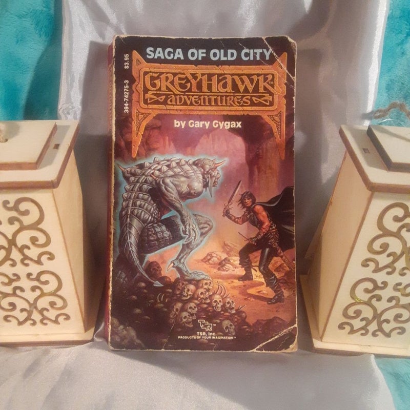 GreyHawk Adventures book 1 Saga of Old City, VERY WORN 1st printing Dungeons & Dragons TSR fantasy novel