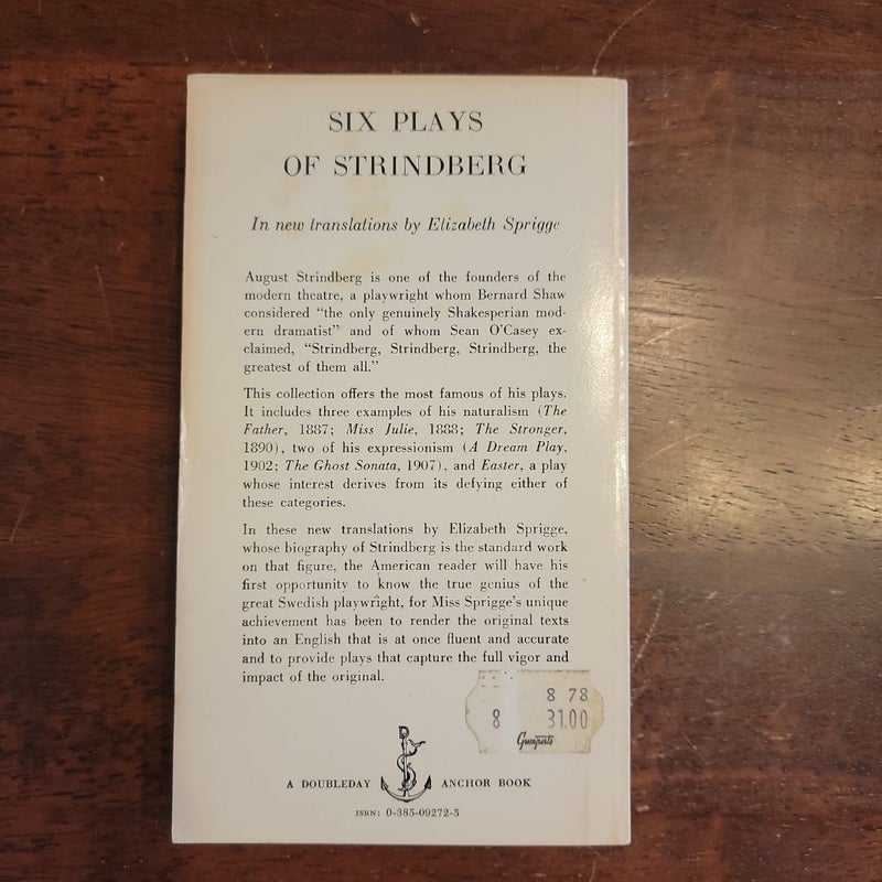 Six Plays of Strindberg