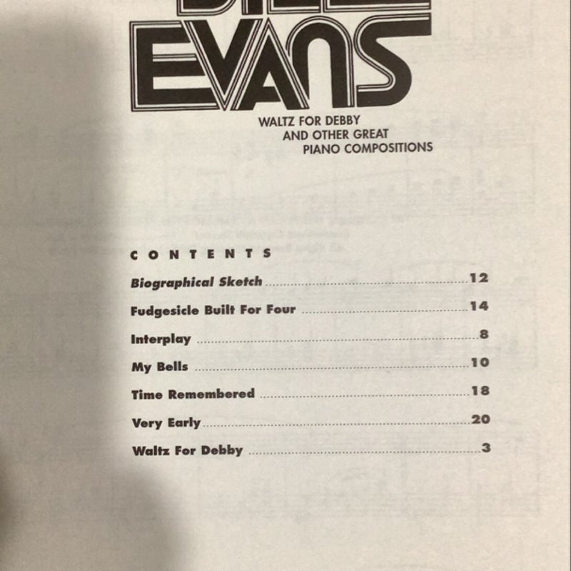 Bill Evan’s Piano Solos
