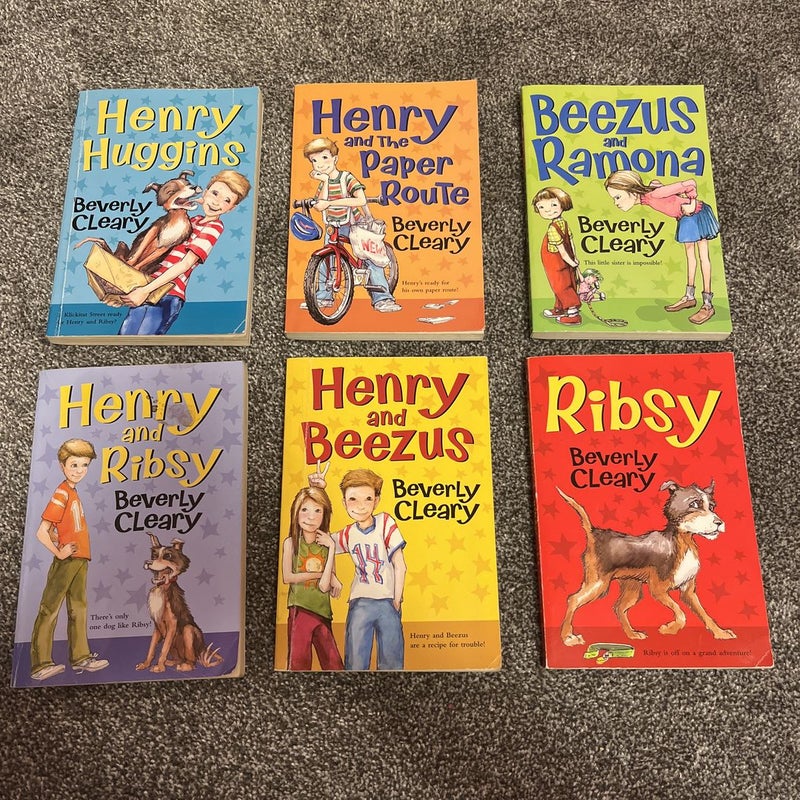Henry Huggins, Henry and Ribsy, Henry and the paper route, Henry and Beezus, Beezus and Ramona, Ribsy