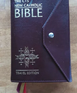 Rare Compact CTS Catholic Bible Travel Edition Leather