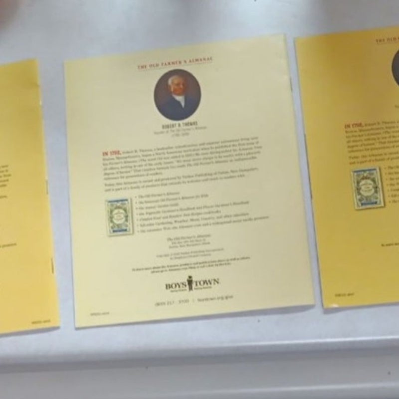 THE OLD FARMERS ALMANAC   3 editions of recipes