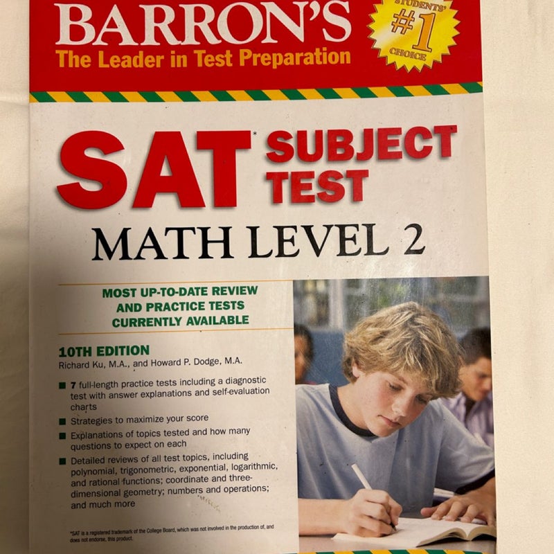 Barron's SAT Subject Test Math Level 2, 10th Edition