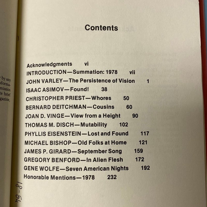 Best Science Fiction Stories of the Year, 1979