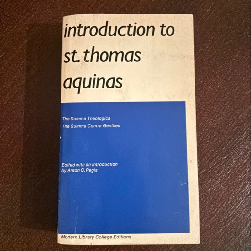 Introduction to St. Thomas Aquinas