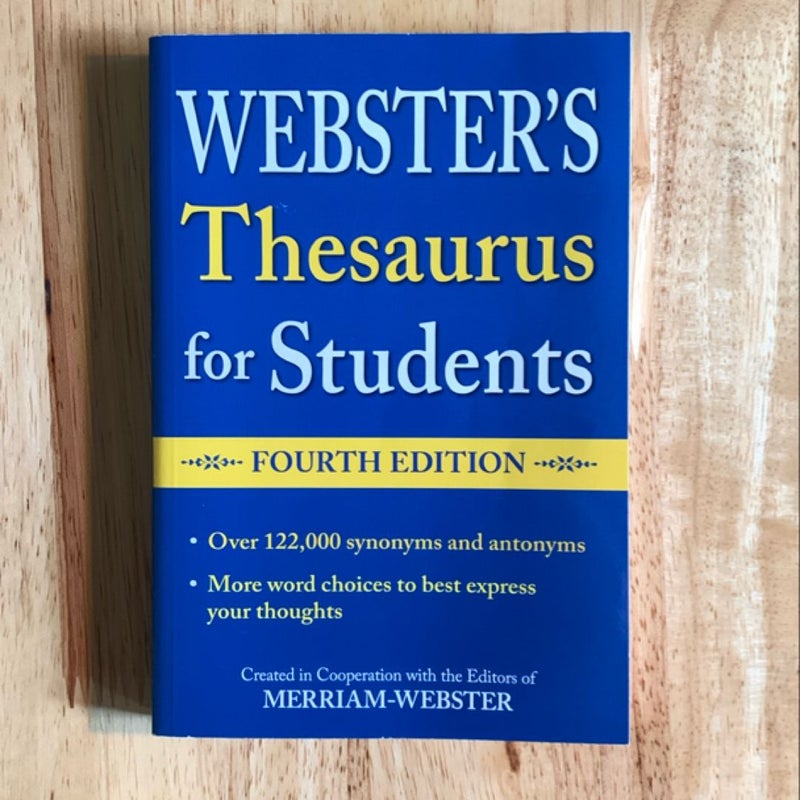 Webster's Thesaurus for Students, Fourth Edition