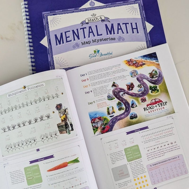 The Good and the Beautiful Math 4 Bundle (Course Book, Mental Math Book, Answer Key) 