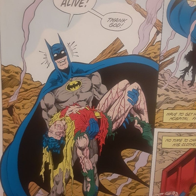 Batman 428 facsimile Robin Lives 2023  DC COMICS 2 book lot 1st and 2nd printing . 1st printing book has some small marks on the back cover. This reprints Batman 428 by Jim Starlin and Jim Aparo but with the pages that would have been published had the infamous phone vote decided that Jason Todd would live. 2 copies of the same book with 2 slightly different covers. =)