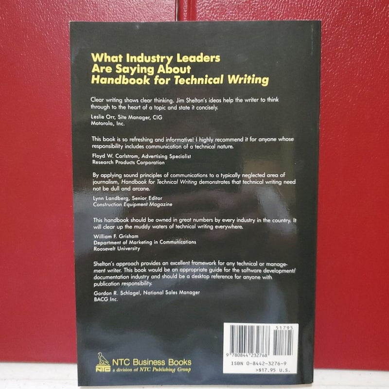 Handbook for Technical Writing