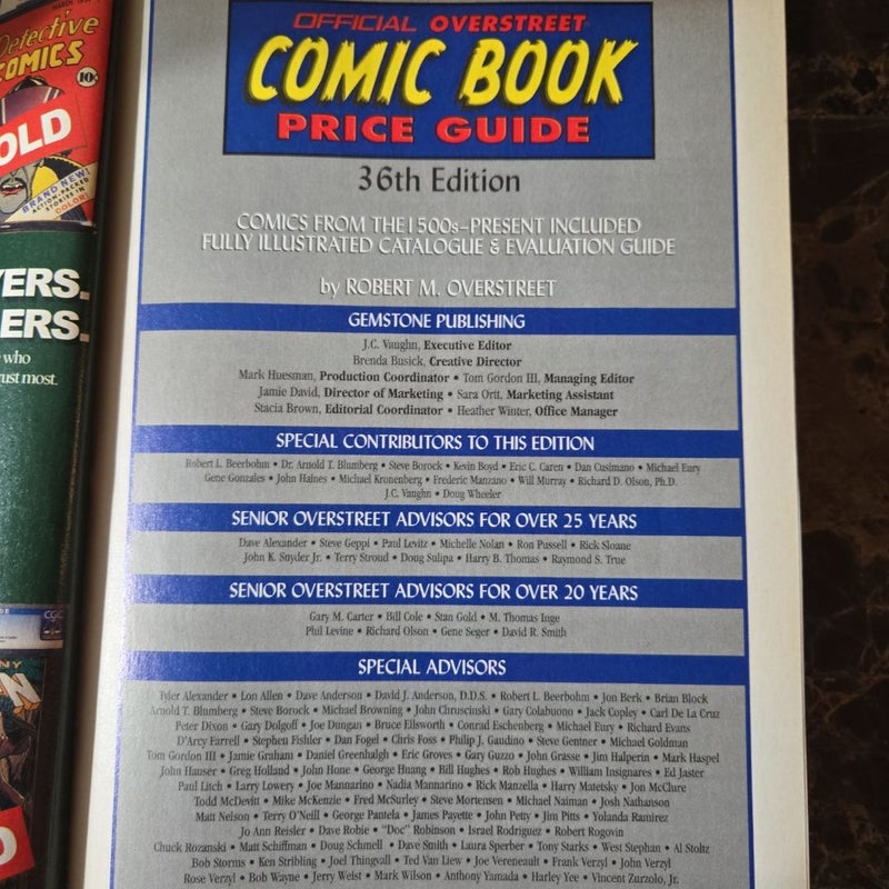 Official Overstreet Comic Book Price Guide 36th edition