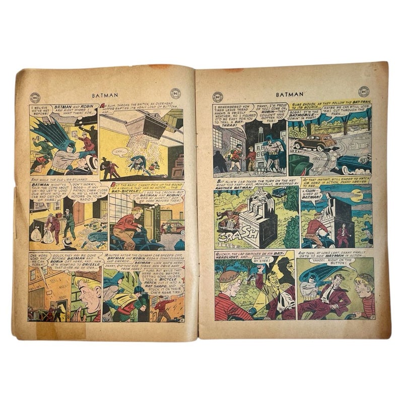 Batman #107 April 1957 DC Comics Coverless Incomplete Damaged 28 Pages NG/PR