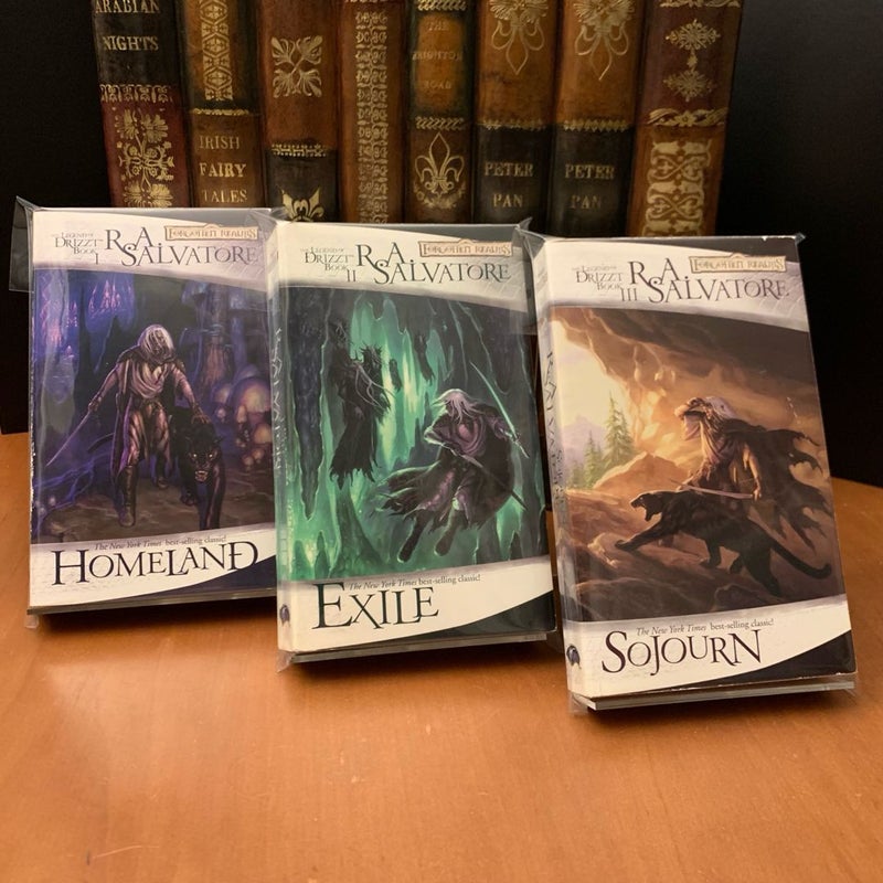 Complete Dark Elf Trilogy, Legend of Drizzt Set: Homeland, Exile, Sojourn