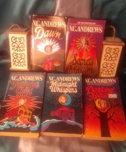 V.C. Andrew's complete Cutler 5 book set, Dawn, Midnight Whispers , Secrets of the Morning, Darkest Hour, Twilights Child