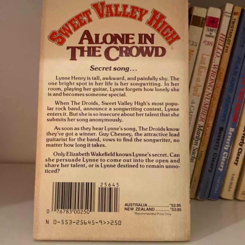 Sweet Valley High: Alone In The Crowd