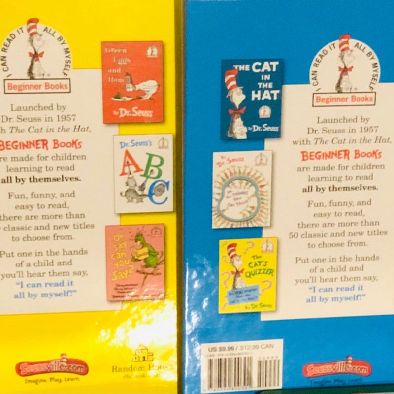 Dr. Seuss's ABC & One Fish Two Fish Red Fish Blue Fish Book Bundle set