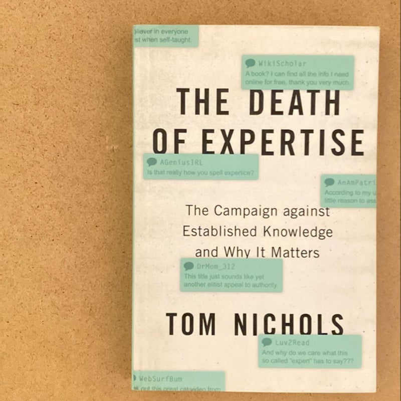 The Death of Expertise