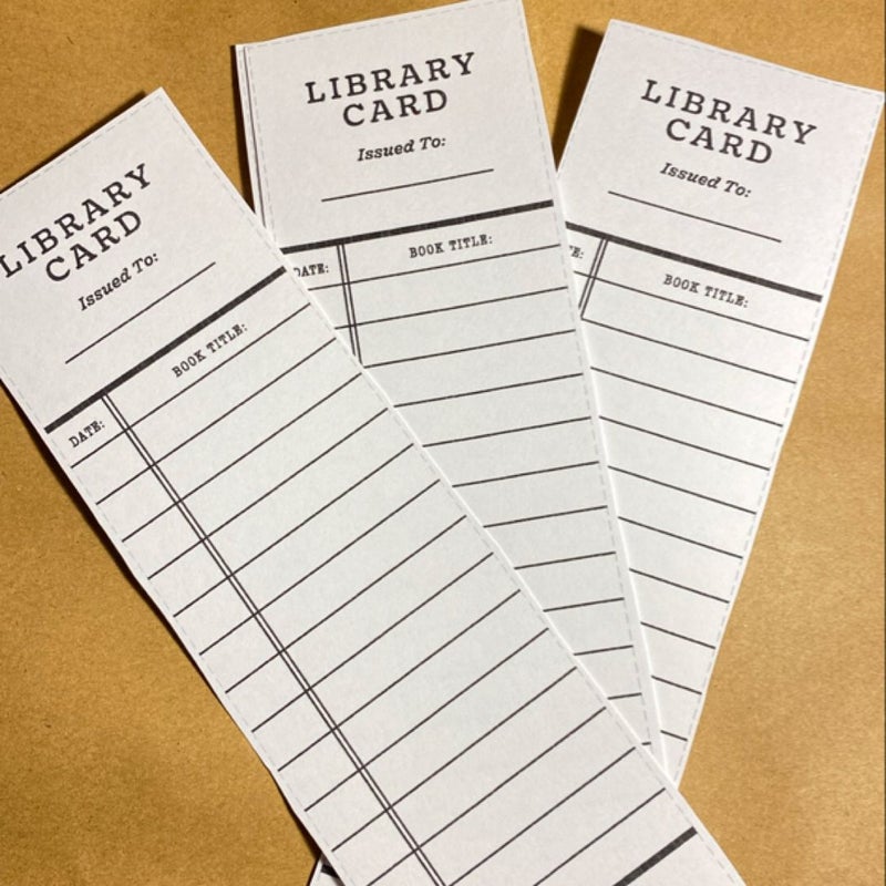 Add on Library Card Bookmark