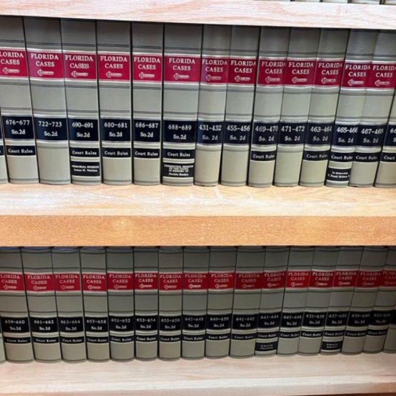 Florida Cases 2d Series Law Books - 100 Volumes Perfect For Office Decoration