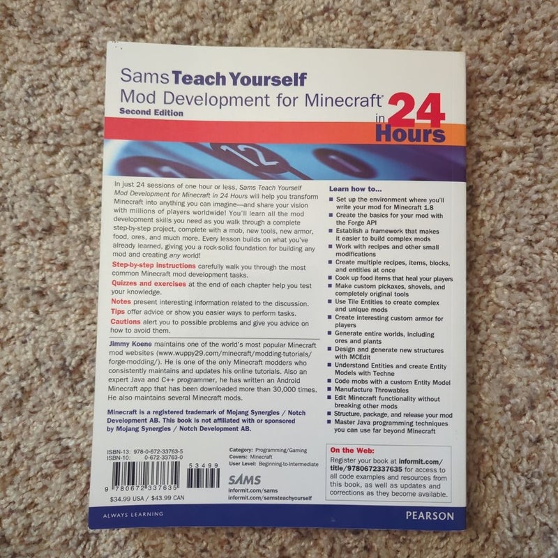 Sams Teach Yourself Mod Development for Minecraft in 24 Hours