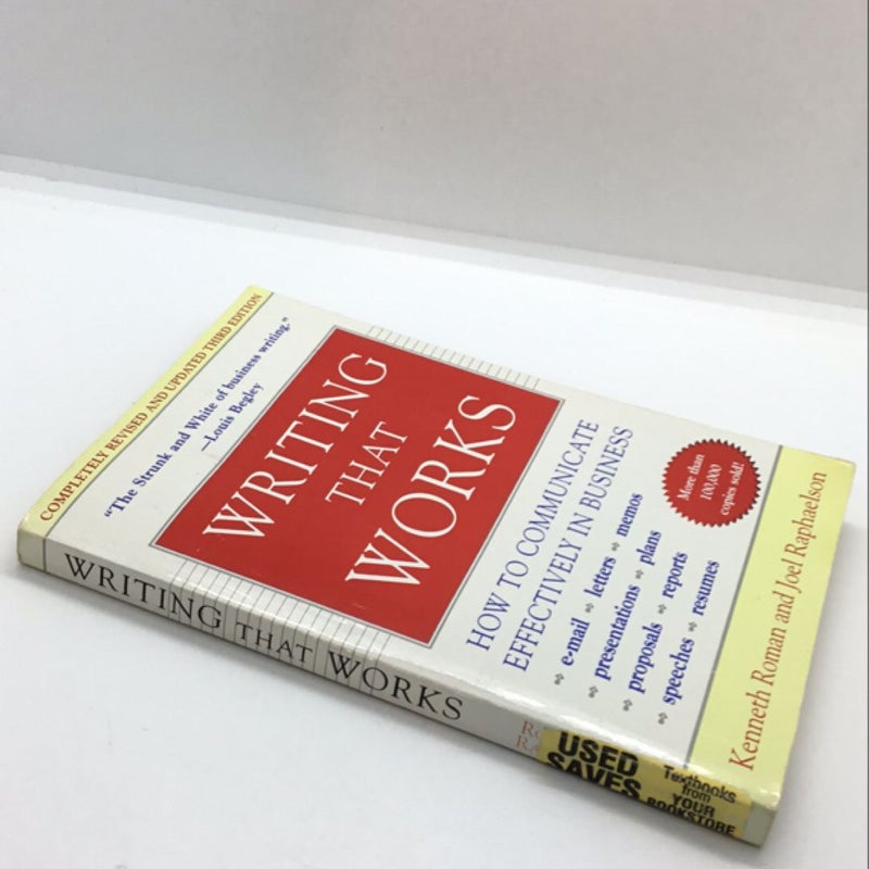 Writing That Works, 3rd Edition