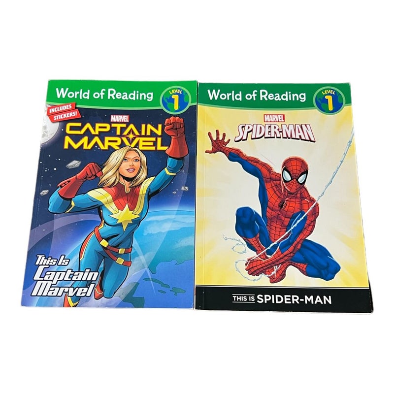Lot of 2 Marvel Comic World of Reading Books