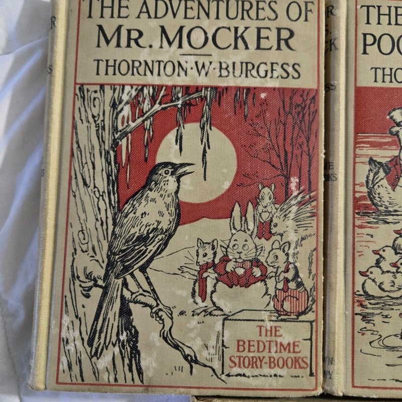 The Adventures of Old Mr Toad, Mr Mocker and Poor Mrs Quack 3 vintage 1914 -1917 hardcovers