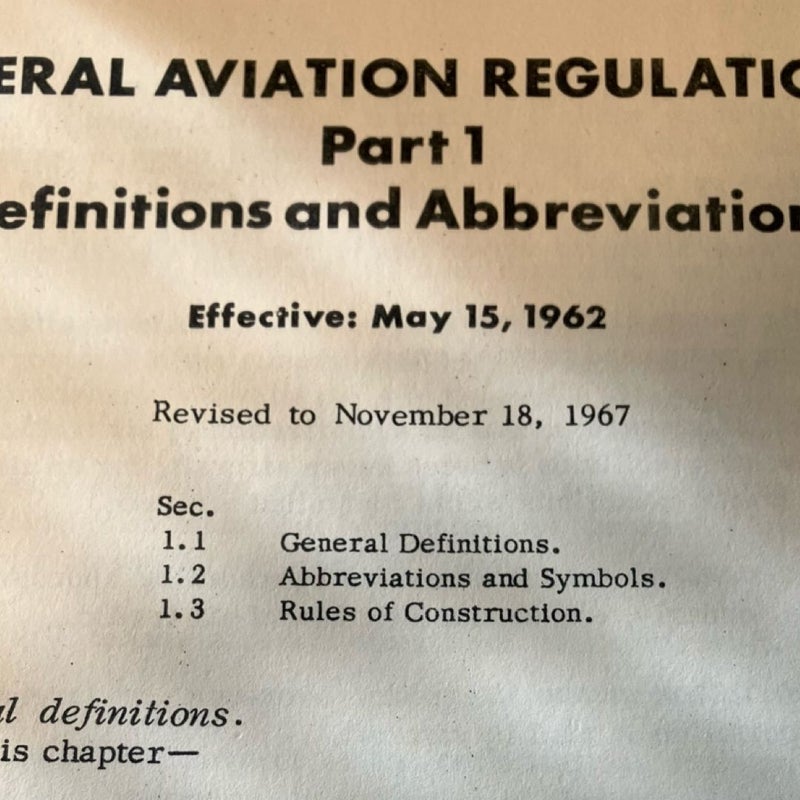 Federal Aviation Regulations