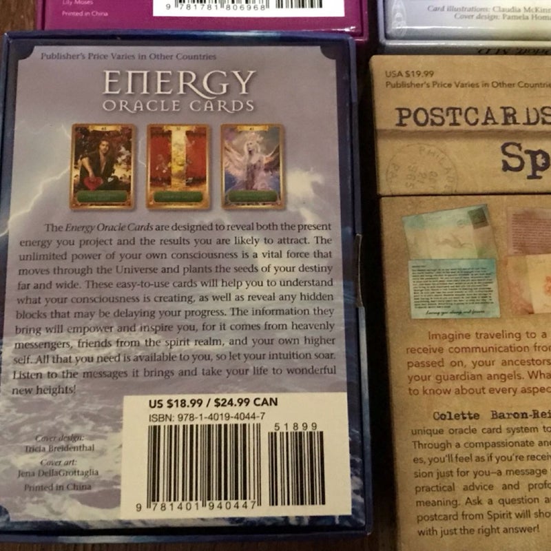 Oracle Deck Metaphysical Tarot, Lot Of 6, Angel Archangel Energy Spirit Realm, Divination Affirmation