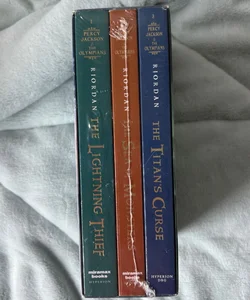 Percy jackson and the olympians books 1-3 paperback out of print SEALED boxed set
