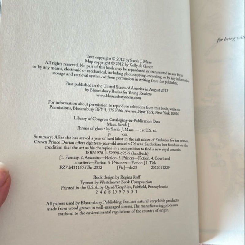 Throne Of Glass - First Edition - Original Cover