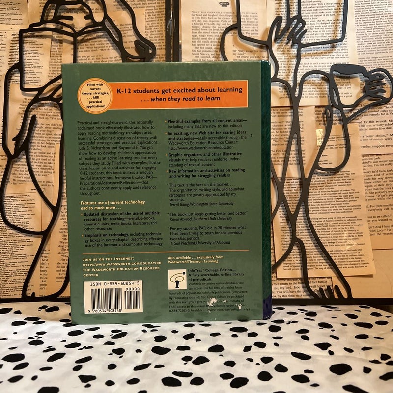 Reading to Learn in the Content Areas